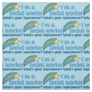 Superhjälte Social Worker Tyg