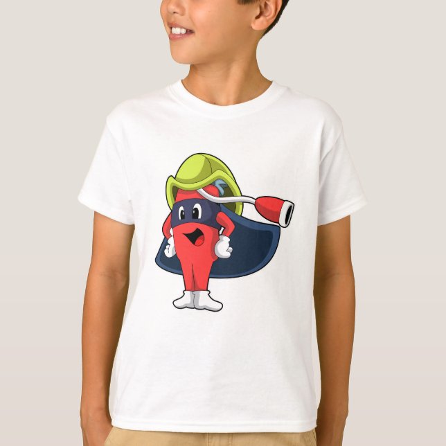 Superhjälte som Firefighter T Shirt (Framsida)