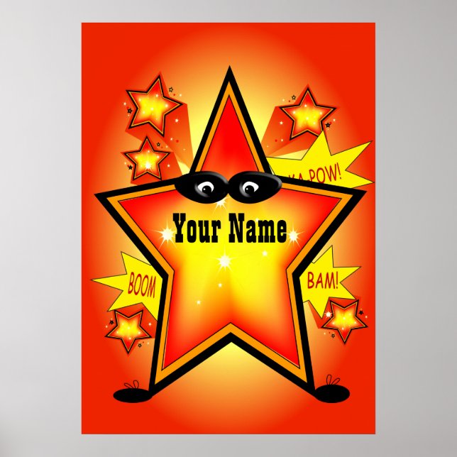 Superhjälte Star Kids Room Poster (Framsidan)