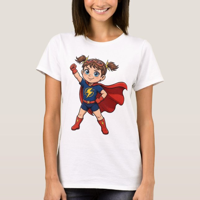 Superhjälte stil t-shirt (Framsida)