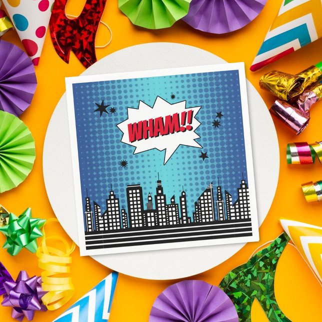 Superhjälte Tecknad Bok Vilken ålder som helst föd Pappersservett (Skapare uppladdad)