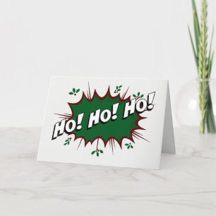 Superhjälte Tecknad Ho! Ho! Ho! Helgkort