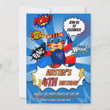 Superhjälte Tiger Födelsedagsfest