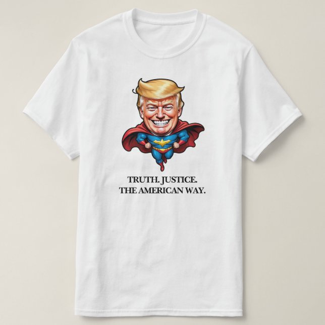 Superhjälte Trump T Shirt (Design framsida)