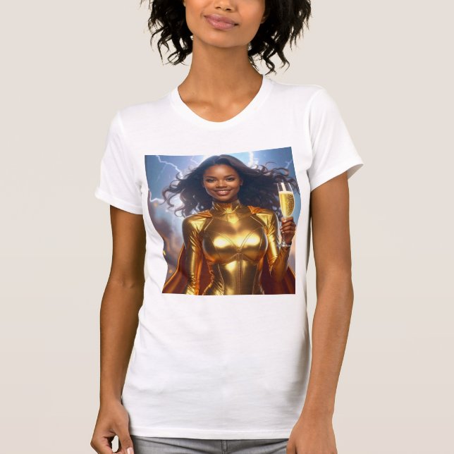 Superhjälte vid födelsedag t shirt (Framsida)