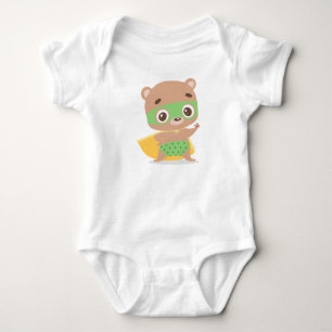 Superhjälten Bear Baby Sleeper Bodykostym T Shirt
