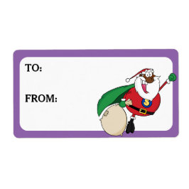 Superhjälten Black Santa Prated Gift Label Fraktsedel