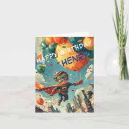 Superhjälten Grattis på födelsedagen Design för ba Kort