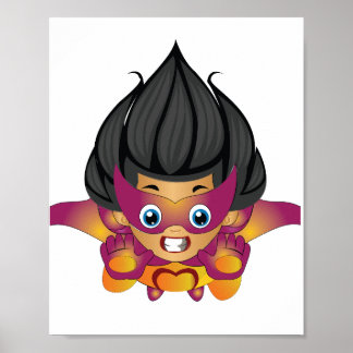 Superhjälten Kid Flies Digital Art | Utskriftsbild Poster
