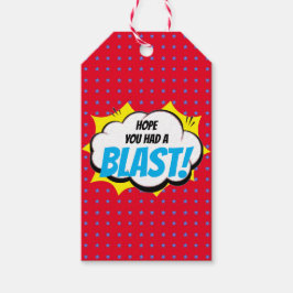 Superhjälten Party Tack Presentetikett