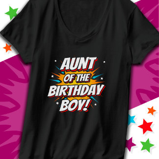 Superhjälten Party Tecknader Moster i Birthday Boy T Shirt