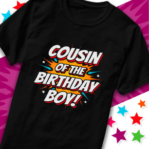 Superhjälten Party Tecknads Cousin of Birthday Boy T Shirt