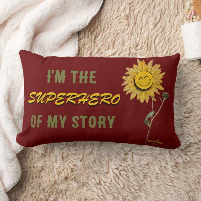 Superhjälten Red Dekorativ kudde av Adiela Akoo (Filt)