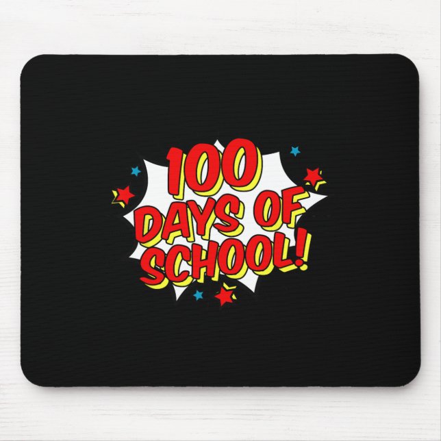 Superhjälten Stil Lycklig 100 skoldagar 100 dagar Musmatta (Framsidan)