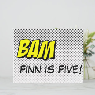 Superhjälten Tecknad Bok "Bam" Design Poster