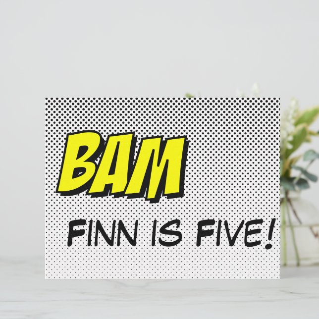 Superhjälten Tecknad Bok "Bam" Design Poster (Stående Fram)