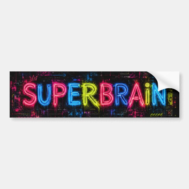 Superhjärna AI Bildekal (Framsidan)