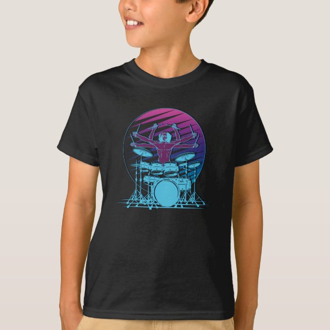 Superhuman Drummer T Shirt (Framsida)