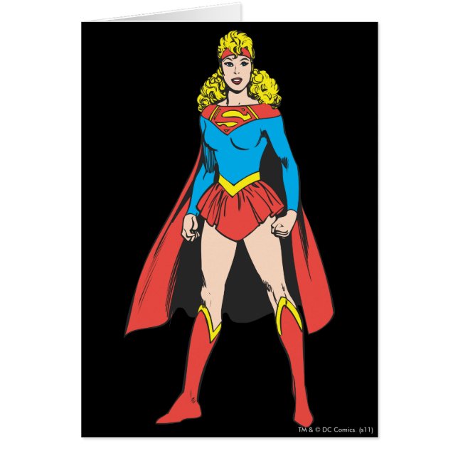 Superigirl Stands Hälsningskort (Framsidan)