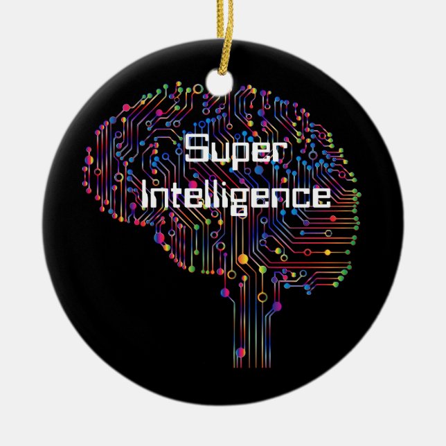 Superintelligentteknologi Julgransprydnad Keramik (Framsidan)