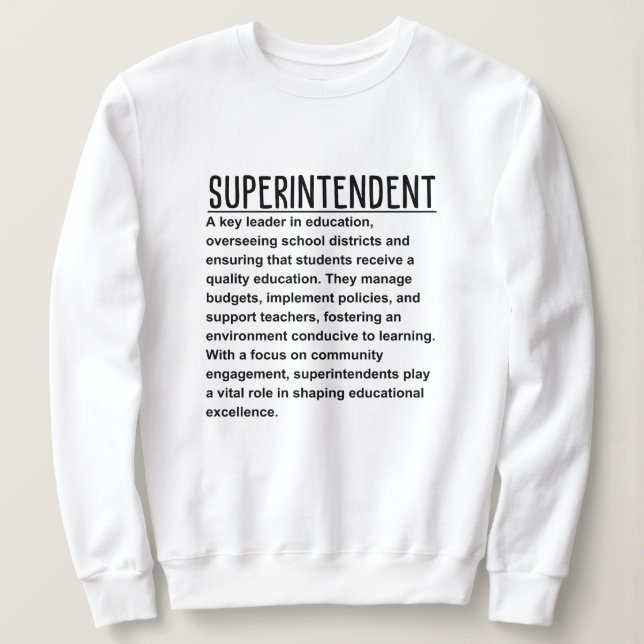Superintendent T Shirt (Design framsida)
