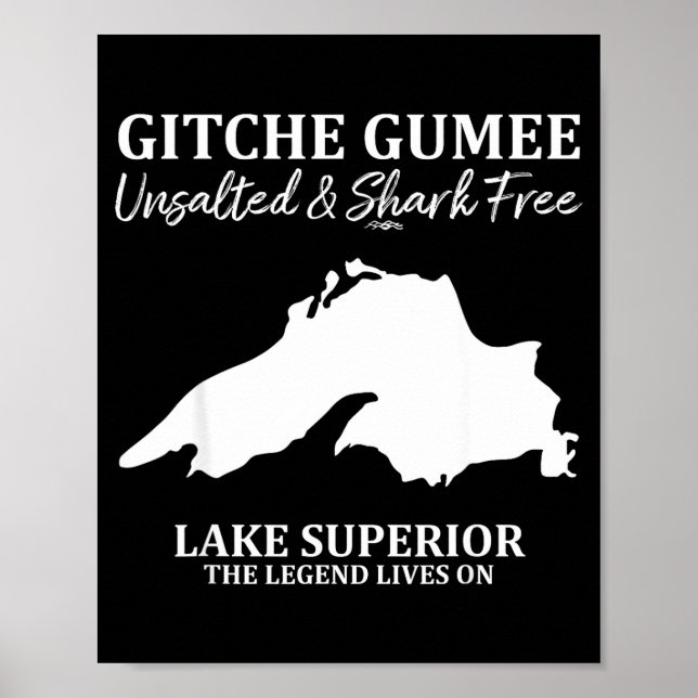 Superior, Great Lake, Gitche Gumee Apparel Lakes  Poster (Framsidan)