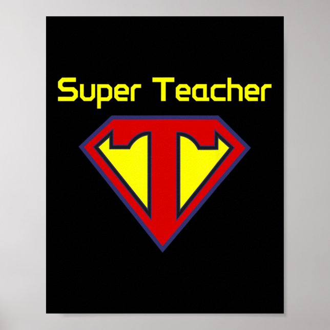 Superlärare Superhjälte Rolig lärare  Poster (Framsidan)