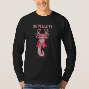 SuperLotl-söt Axolotl Alien Hero T Shirt