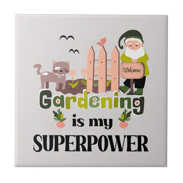  supermakt, Cute Gardener Kakelplatta (Framsidan)