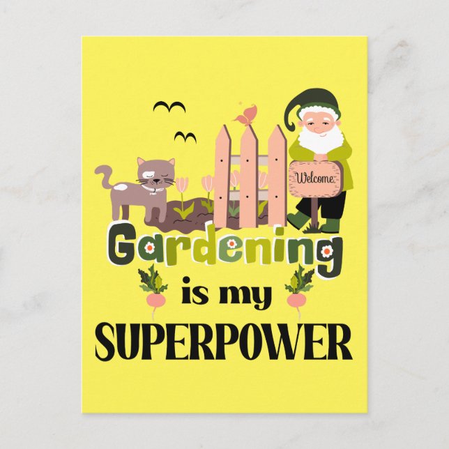 supermakt, Cute Gardener Vykort (Framsida)