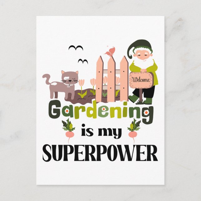  supermakt, Cute Gardener Vykort (Framsida)
