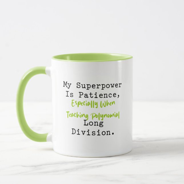 Supermakt Tålamod Polynomdivision Mugg (Vänster)