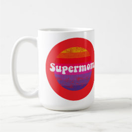 Supermamma för bästa mamma mors dag kaffemugg