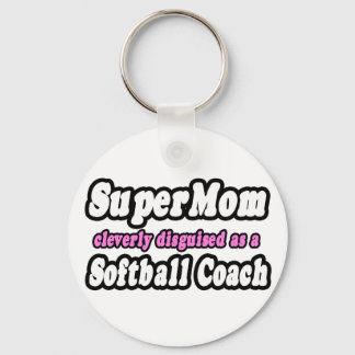 SuperMamma...Softball Coach Nyckelring