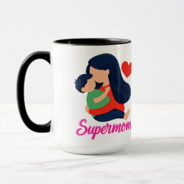 Supermamma Söt mamma och barn kaffemugg
