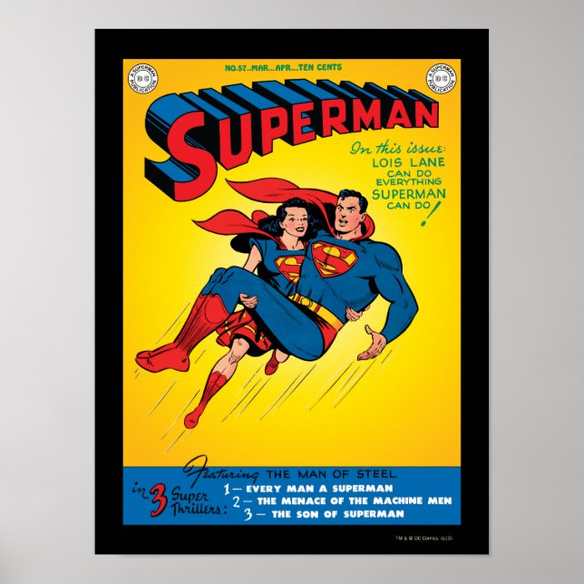 Superman #57 poster (Framsidan)