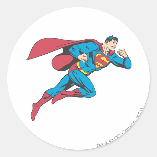 Superman 64 runt klistermärke (Framsida)
