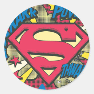 Superman 66 runt klistermärke