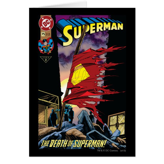 Superman #75 1993 hälsningskort (Framsidan)