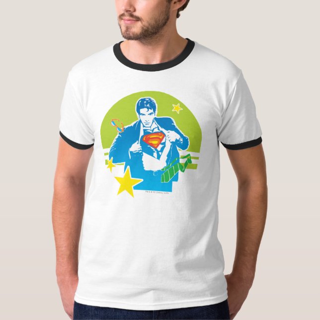 Superman 80's Stil T-shirt (Framsida)