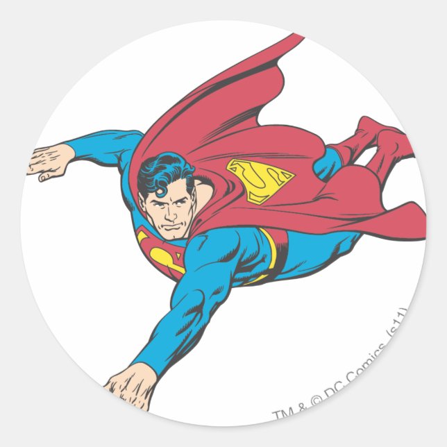 Superman 90 runt klistermärke (Framsida)