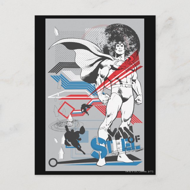 Superman - Absurd Collage Poster Vykort (Framsida)