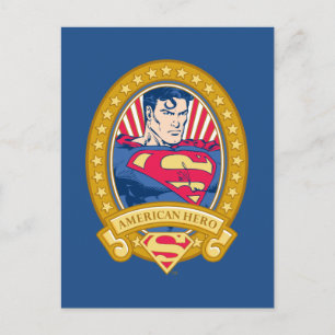 Superman American Hero Vykort