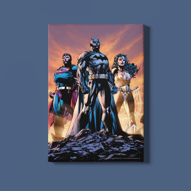 Superman, Batman och  kvinnlig treenighet Canvastryck (Skapare uppladdad)