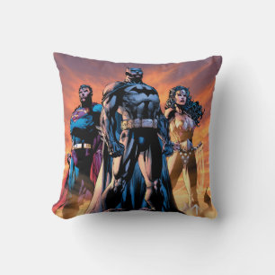 Superman, Batman och  kvinnlig treenighet Kudde