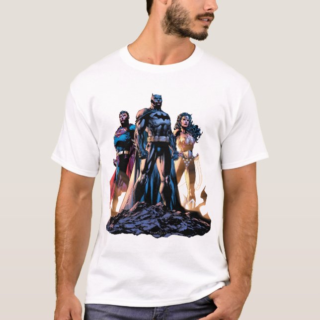 Superman, Batman och  kvinnlig treenighet T-shirt (Framsida)