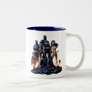 Superman, Batman och kvinnorörelse Två-Tonad Mugg