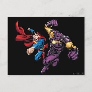 Superman bekämpar fiende 2 vykort