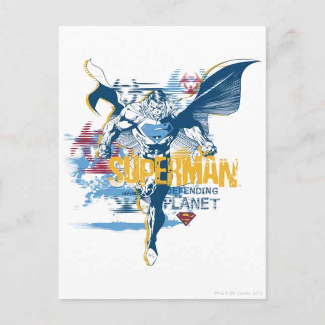 Superman Bio Design Vykort (Framsida)