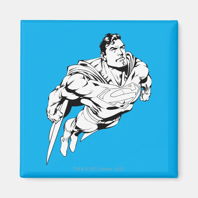 Superman Black and White 1 Magnet (Framsidan)